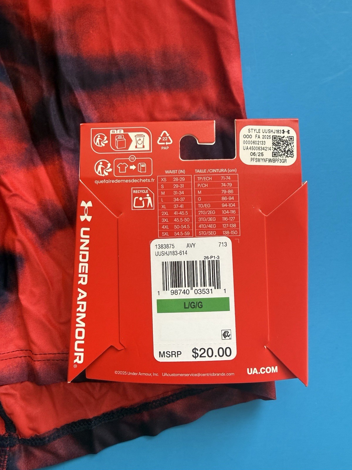 Under Armour Racer Red  6” Boxer Briefs Mens Large BoxerJock Performance Tech thumbnail 5