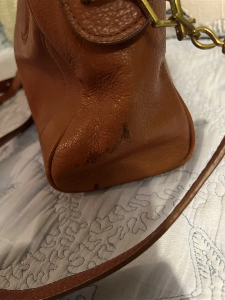 J Crew 棕色挎包真皮单肩包  — 第 4/4 张图片