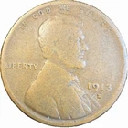 1913 D Lincoln Cent Penny In VG Condition, Free Shipping - GN7