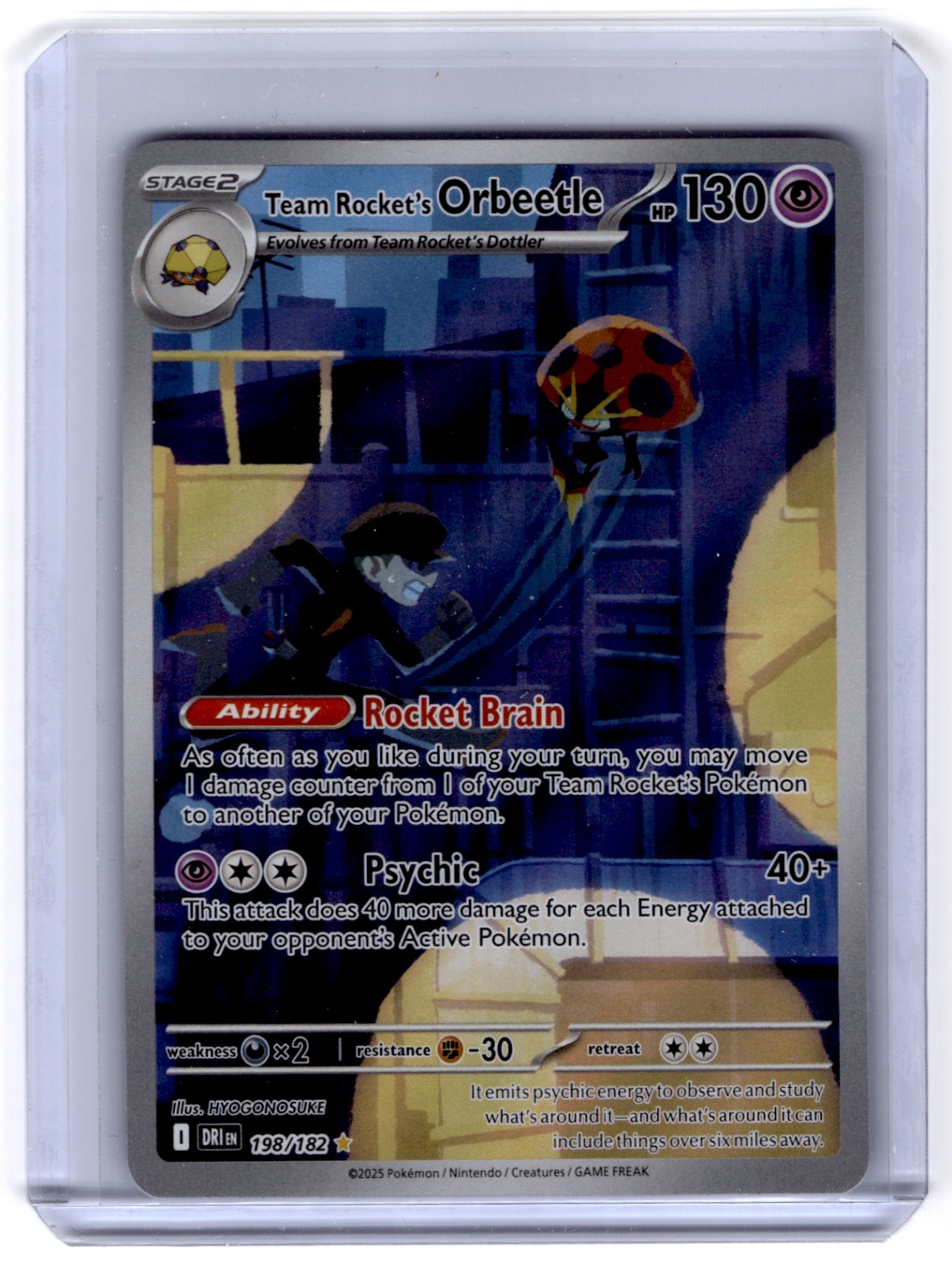 Team Rocket's Orbeetle 198/182 Holo Illustration Rare SV10: Destined Rivals NM