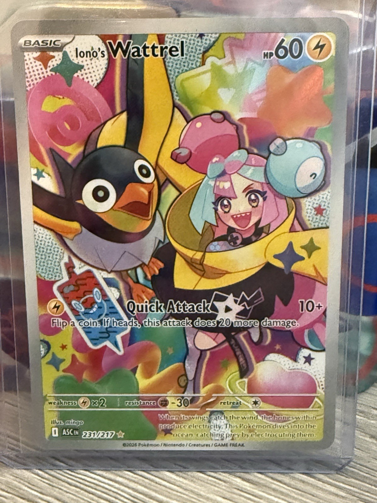 Iono's Wattrel 231/217 Ascended Heroes English IR Holo