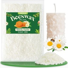 Beeswax Pellets 200G/5LB/20LB, Pure  Natural White Beeswax for Candle Making,
