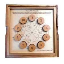 Pizza Pie Wood Puzzle| Math and Logic Brain Teaser
