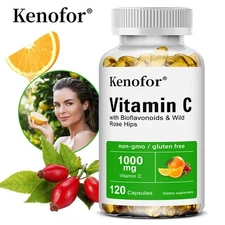 Vitamin C Maintains Healthy Hair Skin Nails And Joints Antioxidant 30-120 Caps
