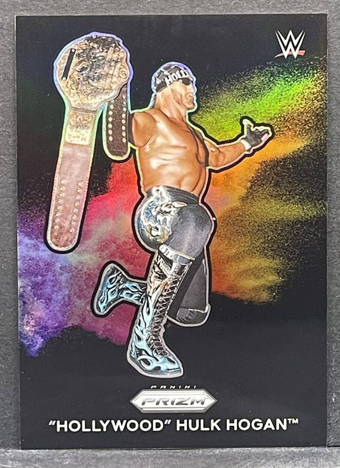 2024 Panini Prizm WWE #3 "Hollywood" Hulk Hogan CASE HIT SSP Color Blast Black