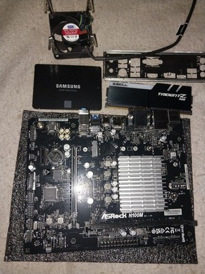 Asrock n100m motherboard + Gskill Trident Ram 8g +Samsung 860Evo 500g +4-Pin Fan