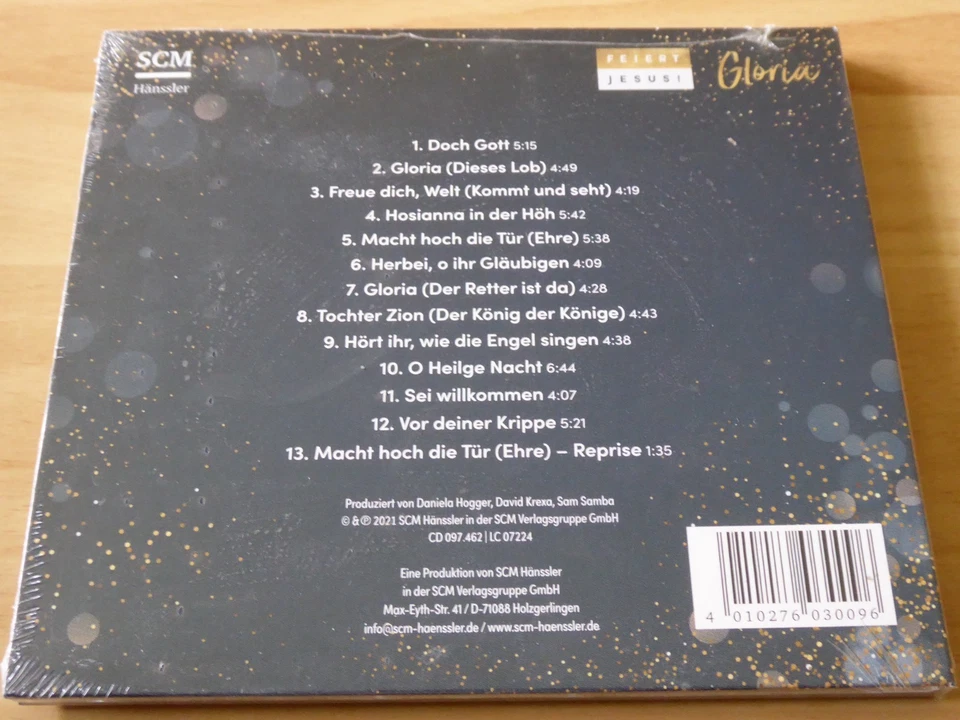 Feiert Jesus! Gloria - Mit Weihnachtsliedern anbeten - CD Hogger Krexa Samba - Bild 2 von 2