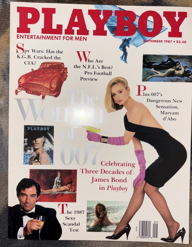 Playboy September 1987 Women of 007 Like New Condition Centerfold Intact