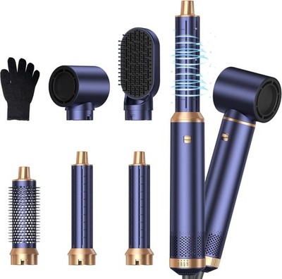 5 in 1 Hairstyler Pro, Profi Hair Wrap Lockenwickler, 1000W Multi-Föhn Set