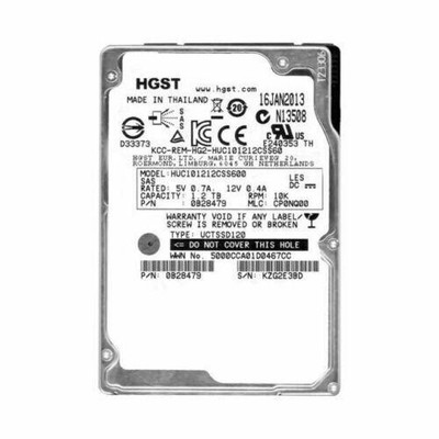 HGST Ultrastar C10K1200 1.2TB SAS Internal, 10000RPM, 2.5 inch HDD