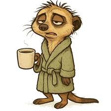 Funny Meerkat Car Sticker 9x9cm - Funny Animal Sticker for Car