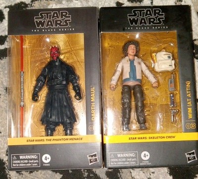 Rare Star Wars Black Series Darth Maul and Wim At Attin Action Figs 2 Figures