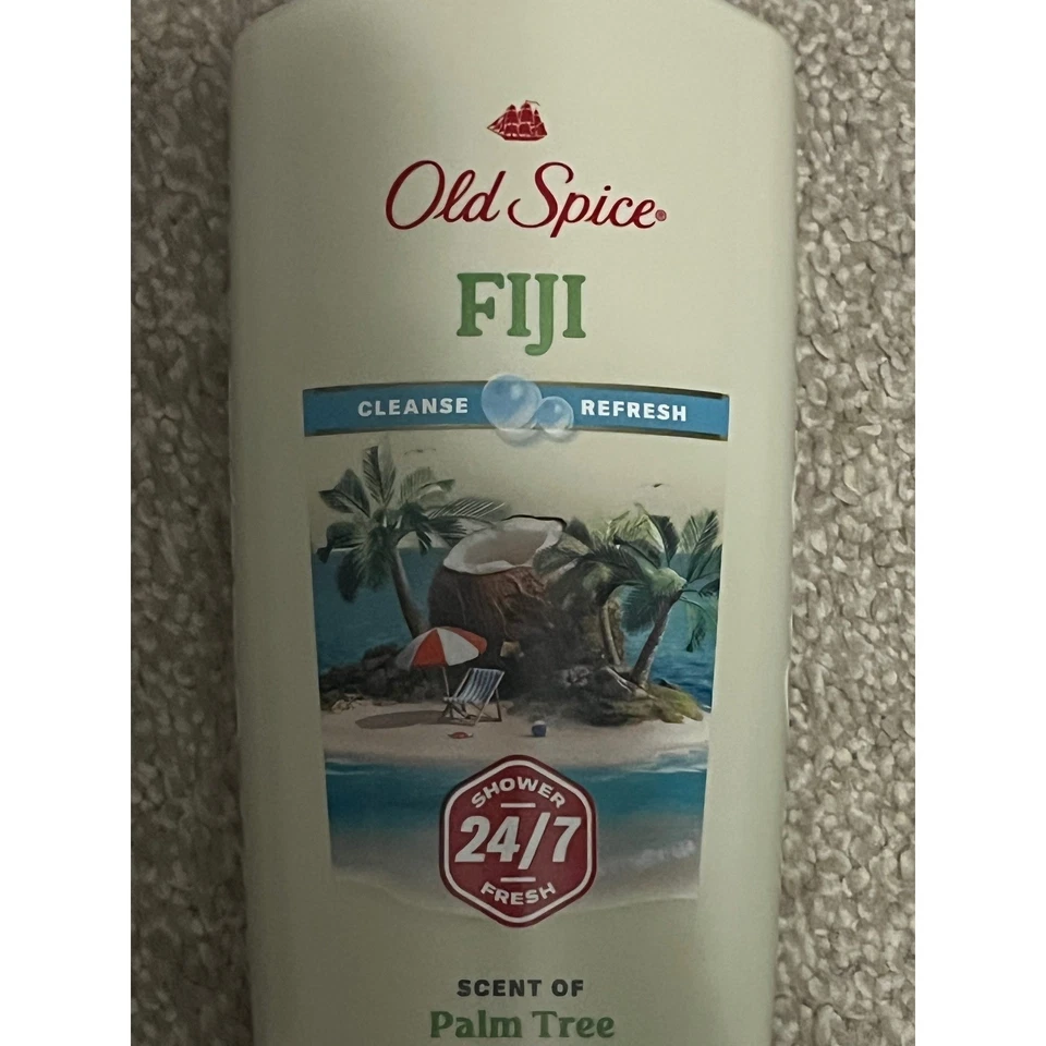 Jabón corporal Old Spice Fiji 16 fl oz aroma a coco palmera hombres limpieza refrescante Foto 2 de 4