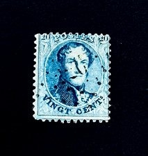 Sello BÉLGICA - 1863 Medallón Rey Leopoldo I Perf 12 1/2 x 13 Sn 15b Usado r60