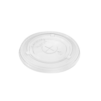 Karat 104.5mm PET Plastic Flat Lids - 600 ct, C-KCL1045