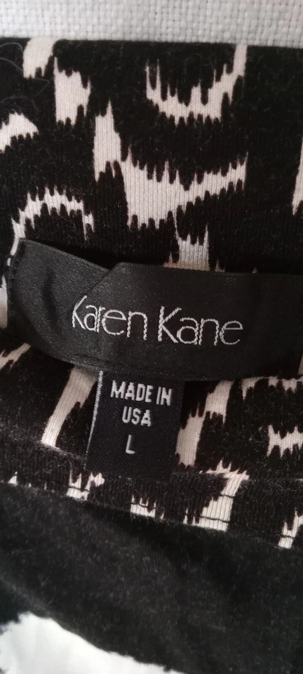 KAREN KANE Mujer Falda Grande Maxi Tejida Negro Blanco Cómoda Verano Informal Foto 3 de 4