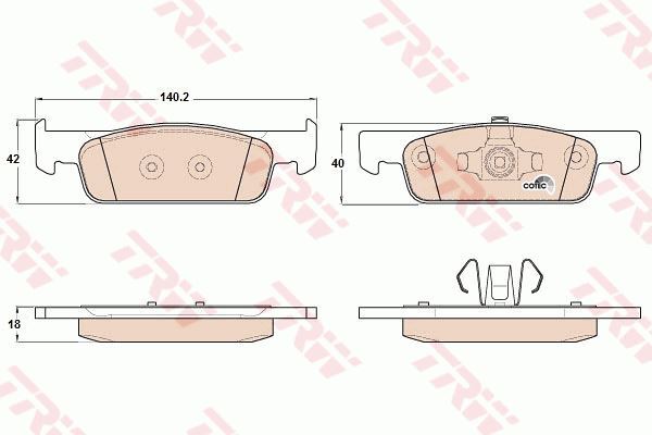 Plaquettes de frein Dacia Logan 2 anti-bruit et haute résistance pour moteur dCi