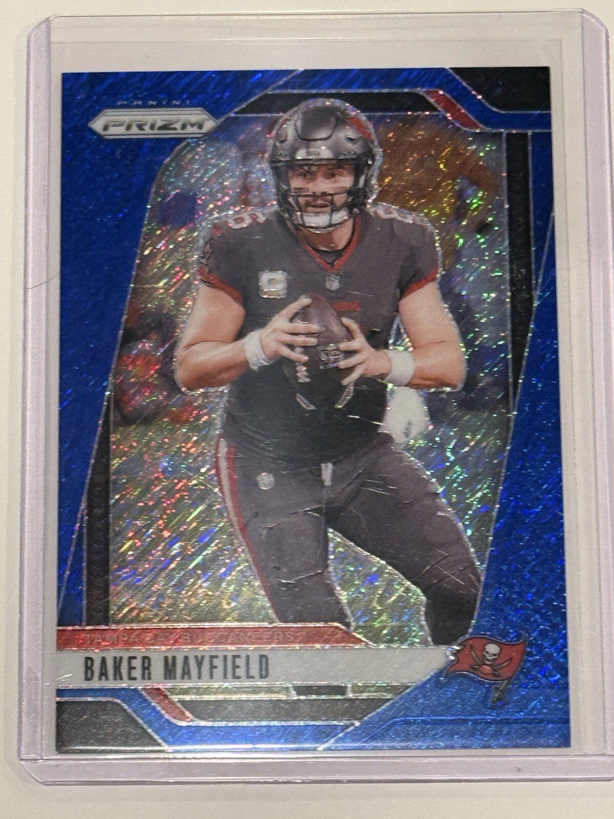2024 Panini Prizm Blue Shimmer - #268 Baker Mayfield /25 Tampa Bay Bucs