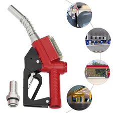 Fueling Nozzle Digital Flow Meter Diesel Gasoline Fuel Gun Oil Fill Nozzle Red