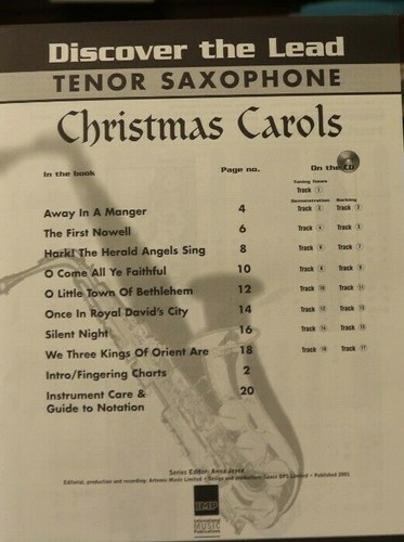 Tenor Sax Discover the Lead Christmas Carols  8 Carols to play (No CD included) - Picture 3 of 5