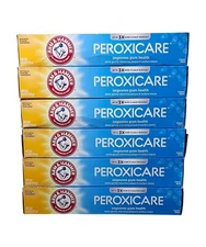 Arm & Hammer Advance White & Peroxicare Toothpaste, Clean Mint, 6 oz- 6 Pack