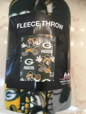 Brand NEW NFL Licensed Team Mickey Mouse 40" X 50" Fleece Throw Blanket