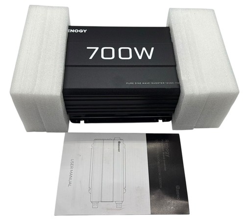 Renogy 700W Pure Sine Wave Inverter 12V DC to 120V AC Converter Remote Control - Picture 6 of 7