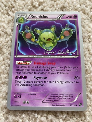 RARE Pokemon Reuniclus 57/114 2011 World Championship Ross Cawthon Signed NM | eBay RARE Pokemon Reuniclus 57/114 2011 World Championship Ross Cawthon Signed NM | eBay