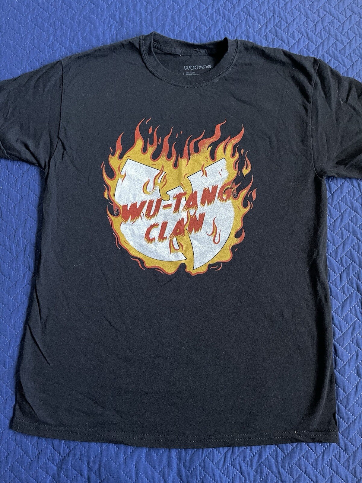Wu Tang Clan Flame black t shirt Adult M