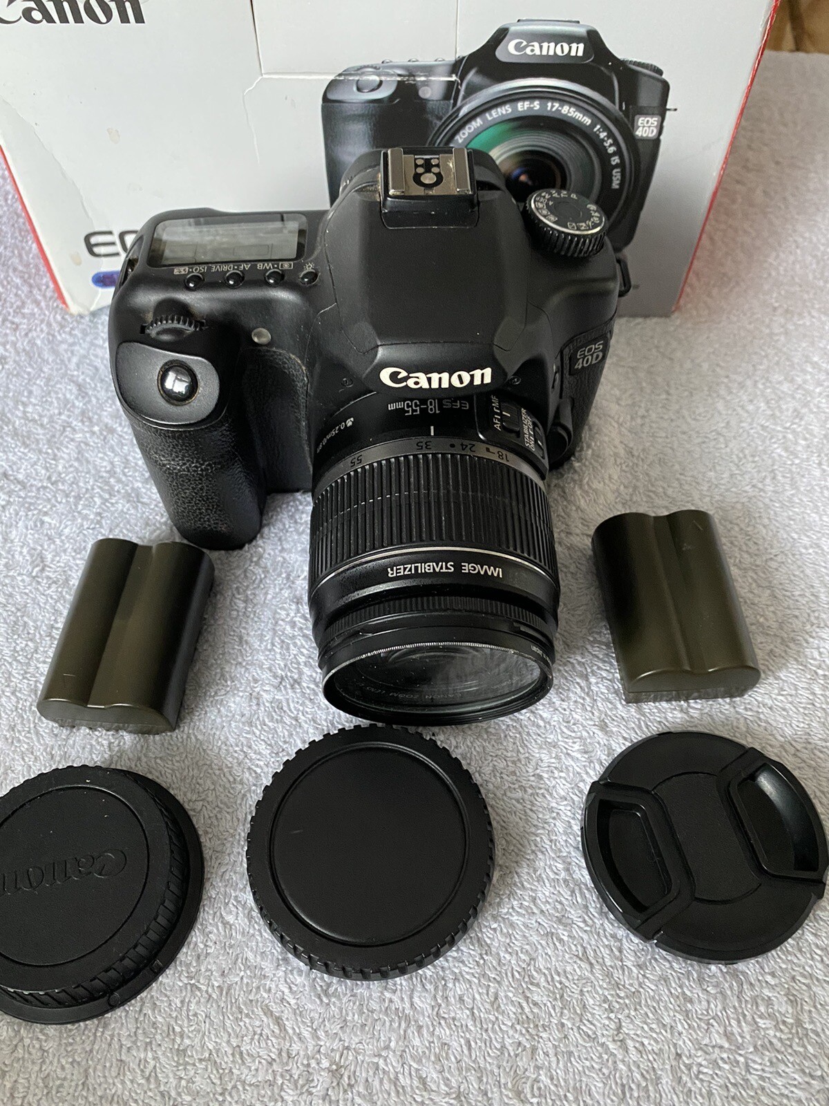 Canon EOS 40D 10.1MP DSLR Camera GWO & 2 Spare