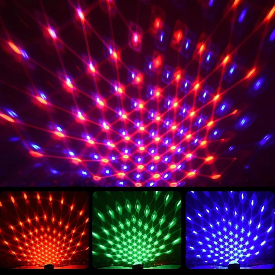 Mini Discokugel Disco Lichter LED Party Lights Musikgesteuert Nachtlicht F180 - Bild 3 von 4