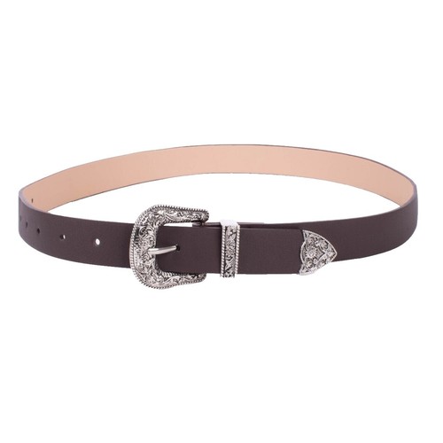 Chrome Hearts BELT LOOP Cross Ball Button Leather Belt Loop Black