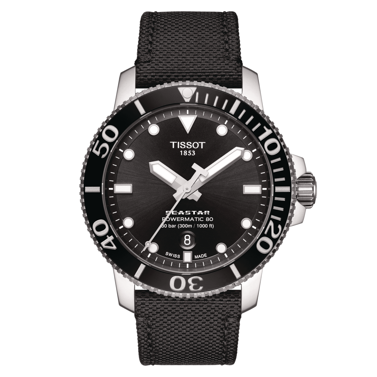 Tissot Seastar 1000 Powermatic 80 Silicium Black 43 MM Watch T120
