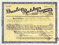 Dunlop Rubber 1956 Birmingham Slazenger Sumitomo BTR 1300 funtów historyczne akcje