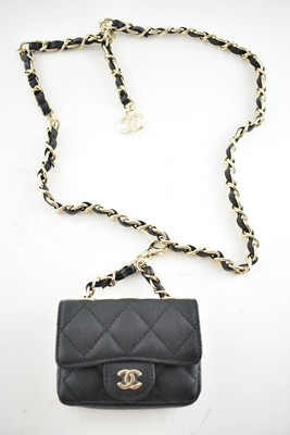 chanel black chain