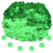 50g/1.76oz Metallic Glitter Foil Confetti 15mm Green Round Confetti Glitter T...
