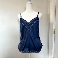 Blue Satin Lingerie Top