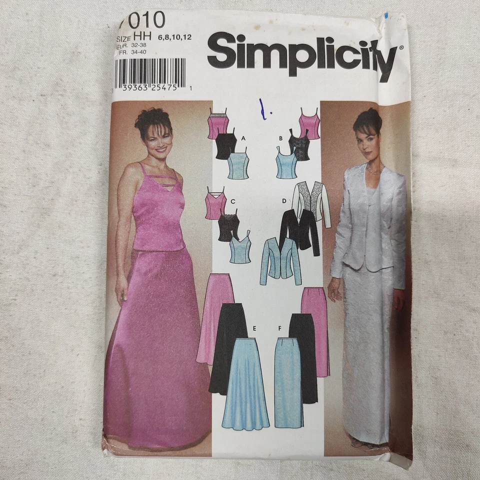 2001 Simplicity Sewing Pattern 7010 Tops + Skirts Adult Womens Size 6-12 Uncut - Image 3 of 4