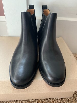 NEW Madewell black leather Ainsley Chelsea boots flat ankle  display picture 1