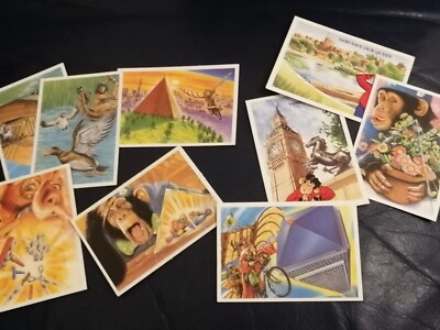 Collection of 7 PG Tips Pyramid Power cards & 2 Wonderful World Cards