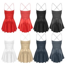 Womens Mini Dress Sleeveless Nightdress Nightgown Lingerie Night Out Costume