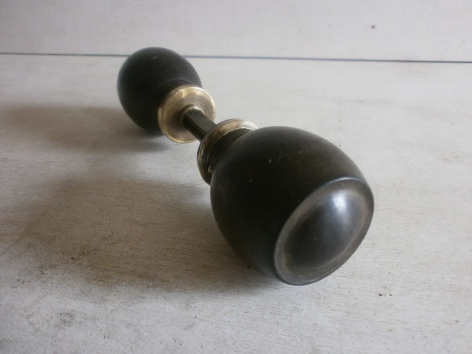 Ebonised antique door handles knobs — 第 3/4 张图片