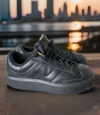 New Balance CT302 Sneakers CT302LB Triple Black Leather Mens Size 5.5 Mint!