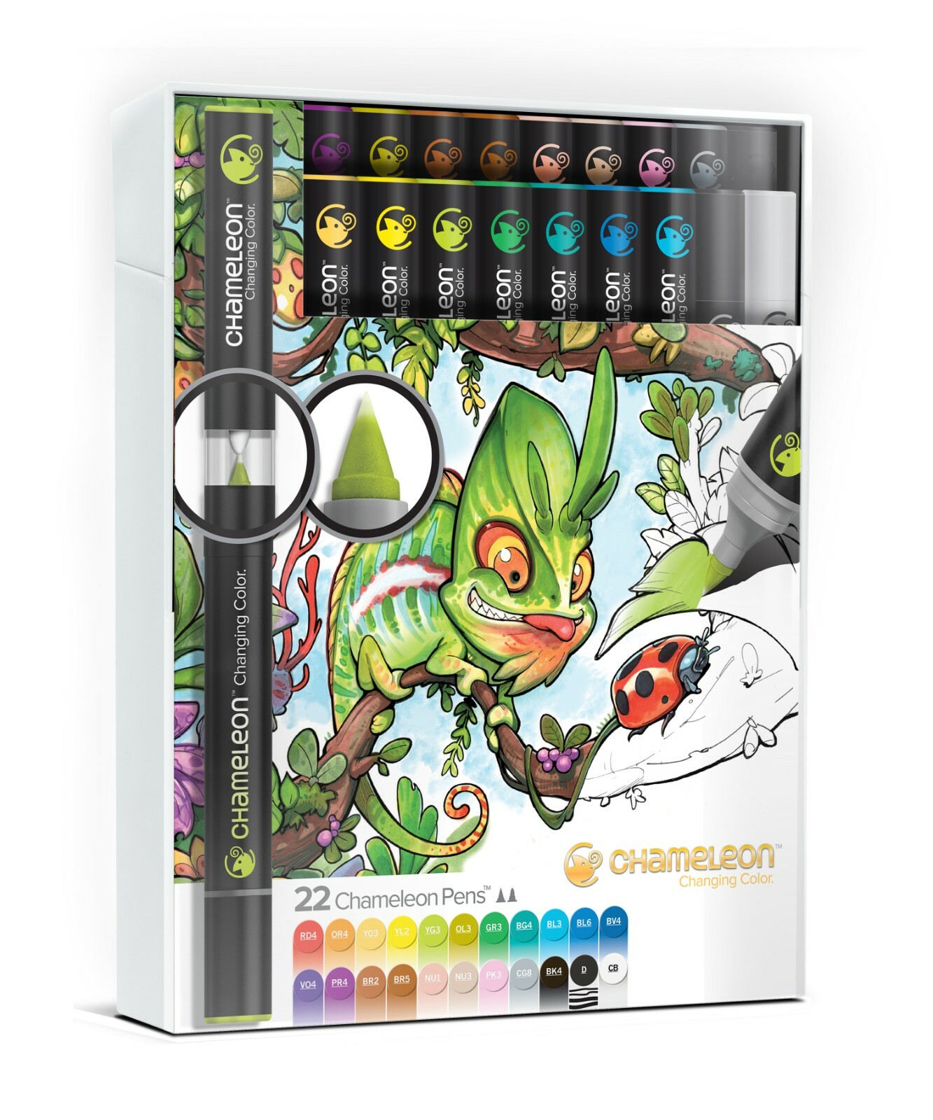 Chameleon Pens 22-Pen Deluxe Set coffret de marqueurs artistiques rechargeables