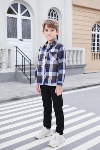 Kids Toddlers Little & Big Boys Girls Plaid Button Down Long Sleeve Flannel S... - Picture 5 of 7