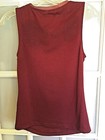 Maginn Knightsbridge Burgundy Sleeveless Top Embellished with Flower, XS — photo 2