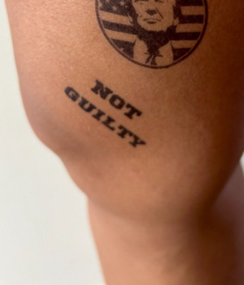 Not Guilty Tattoo | Premium Semi-Permanent 2 Week Tattoo | Trump 2024 Tattoo