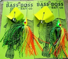 FIRE TIGER BASS BOSS BUZZ BAITS-SHORT FRAME WITH VMC