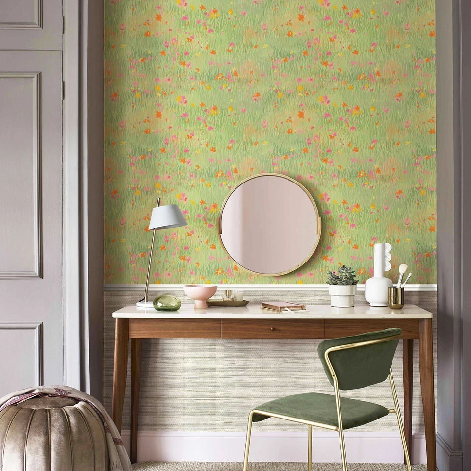 Jiffdiff Wallpaper Rolls Colorful Flower Field Peel and Stick Wall Sticker - Image 2 of 4