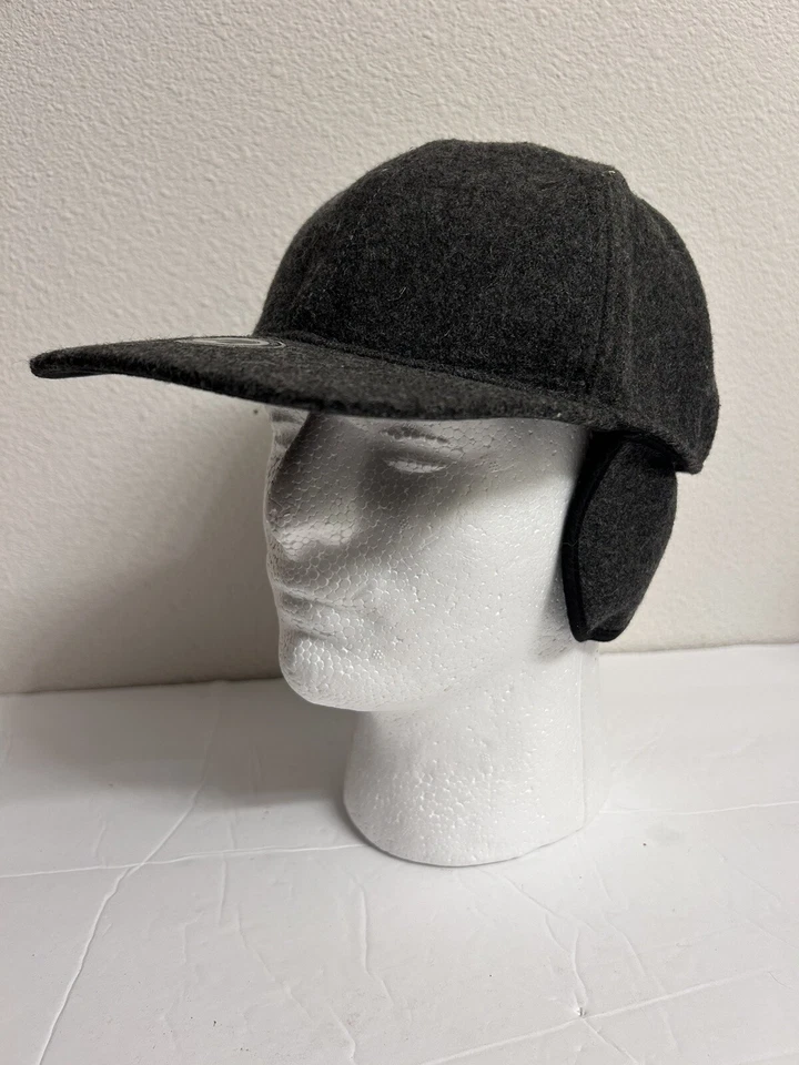 APT.9 Men's S/M  - Wool Blend Gray Baseball TRAPPER Hat w/ Ear Flaps - Image 2 of 4
